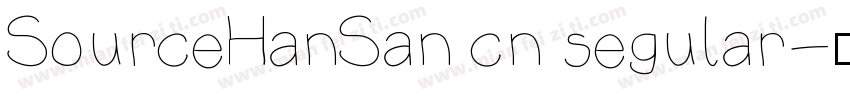 SourceHanSan cn segular字体转换